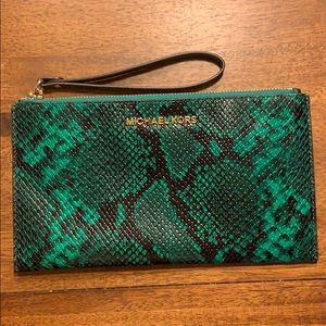 Michael Kors Green Snake Wristlet 🐍